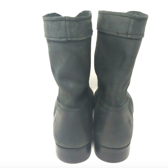 Frye Cara Roper Short Suede Nubuck Leather Boots - Picture 4 of 7